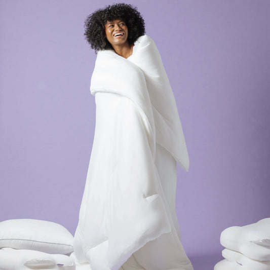 Mellow Sleep | MarshMellow Comforter - Double-Stuffed Ultra-Soft A-Class Fabric Heat-Adaptive Vegan Fill OEKO-TEX Certified Machine Washable